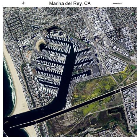 Aerial Photography Map of Marina del Rey, CA California