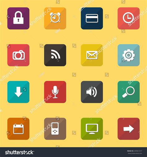 Set Icons Flat Design Vector Illustration Stock Vector (Royalty Free ...