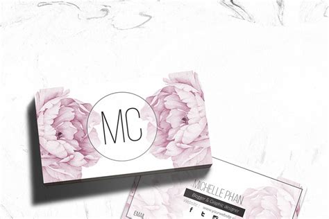 Floral business card template | Creative Business Card Templates ~ Creative Market