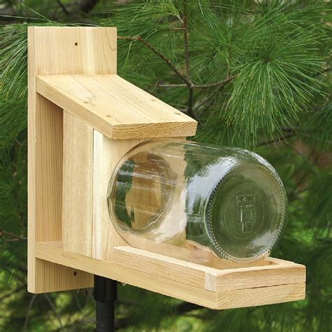 Glass Jar Cedar Squirrel Feeder | Momma's Home Store