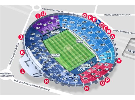 Parc des Princes map | Paris Saint-Germain