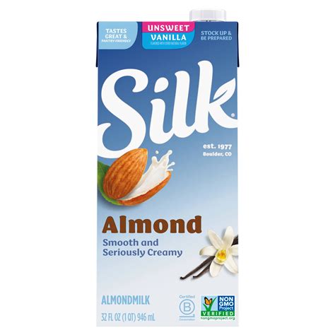 Silk PureAlmond Vanilla Unsweetened Almond Milk - Shop Milk at H-E-B