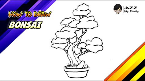 Bonsai Tree Drawing Step By Step : Bonsai Tree Draw Drawing Step ...