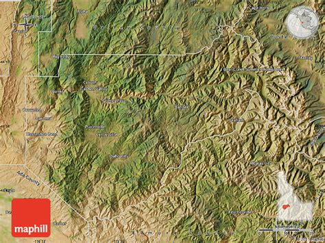 Satellite Map of Boise County