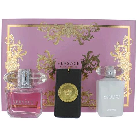 Versace Bright Crystal Perfume by Versace, 3 Piece Gift Set for Women ...