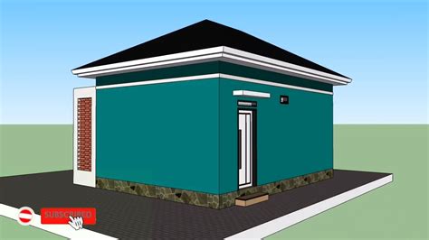 23x20 Small Home Designs 7x6 Meter 2 Beds 1 bath - House Plans 3D