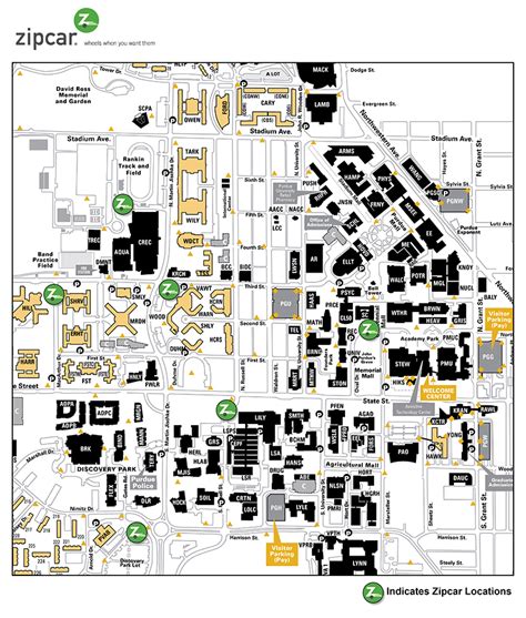 Purdue Parking Lot Map