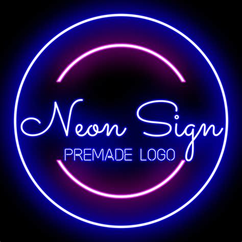 Neon Sign V2 Premade DIGITAL Logo Design. | Etsy