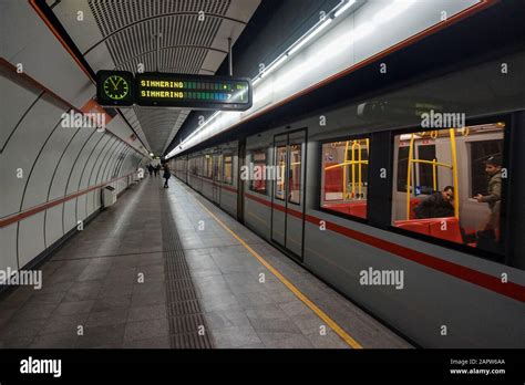 Inside the U-Bahn metro station of Vienna city in Austria Stock Photo ...