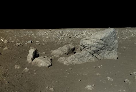 Yutu rover view of Pyramid Rock (Long Yan) | The Planetary Society