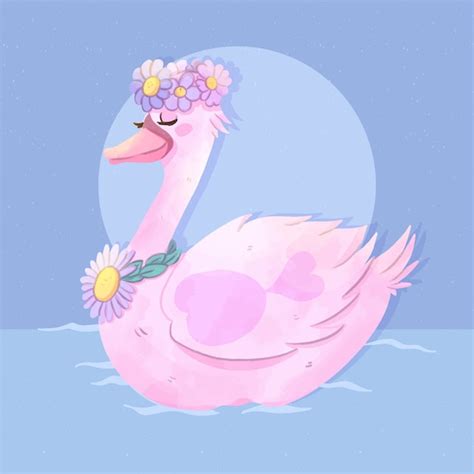 Swan princess elegant style | Free Vector