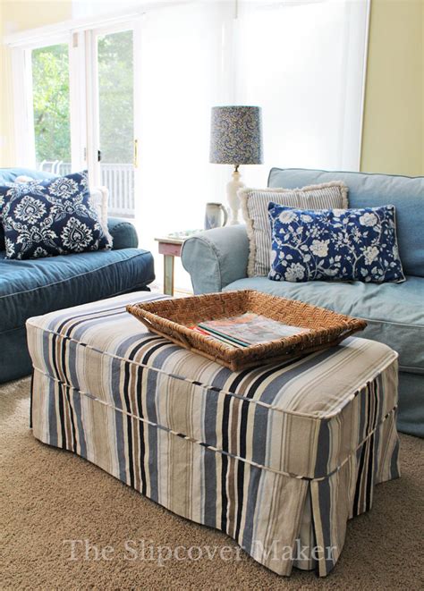 10 Simple Ottoman Slipcover Ideas for DIY Decorators | The Slipcover Maker