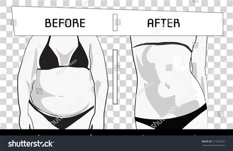 Before After Weight Loss Vector Illustration Stock Vector (Royalty Free ...