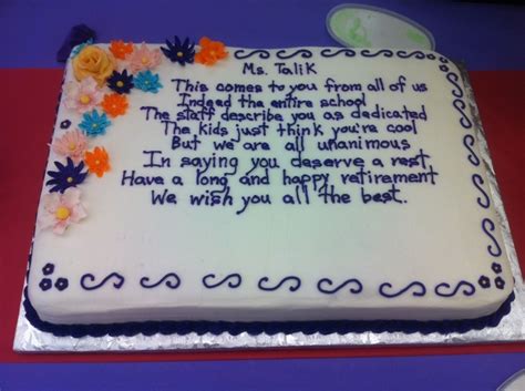 Teacher's Retirement Cake - CakeCentral.com