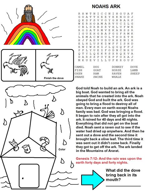 Noahs Ark Sunday School Lesson Plan For Kids in Sunday School