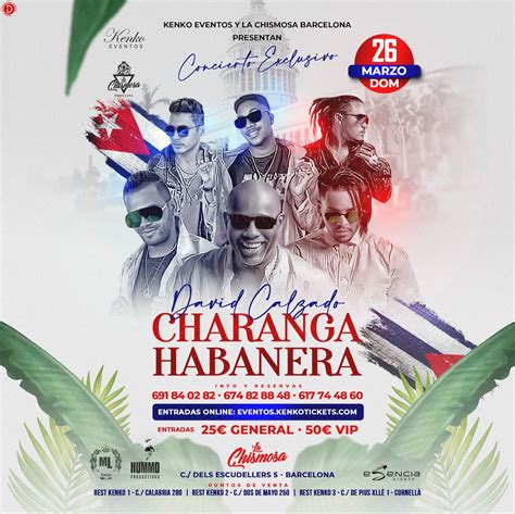 Nightlife Barcelona Charanga Habanera | David Calzado Tickets, guestlists and VIP tables ...