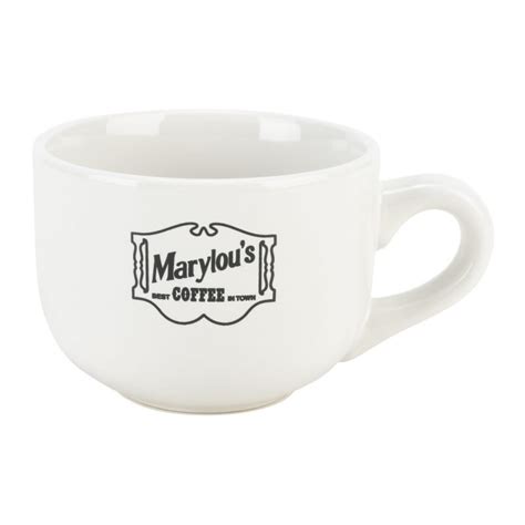 16 oz. Ceramic White Mug | Marylou's Coffee