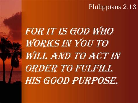 Philippians 2 13 For It Is God Who Works Powerpoint Church Sermon | PowerPoint Slide ...