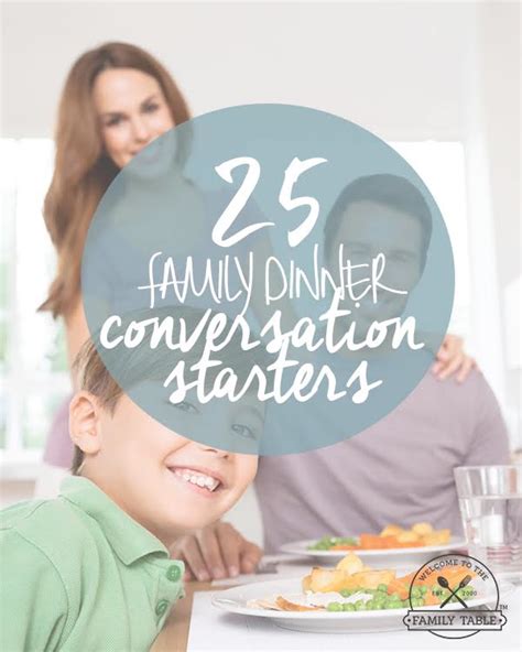 25 Family Dinner Conversation Starters [+ Free Printable] - Welcome to the Family Table™