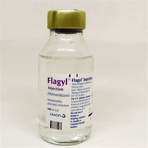 FLAGYL Metronidazole 5 mg/ml (500 mg / 100 ml) Solution for Infusion (I ...