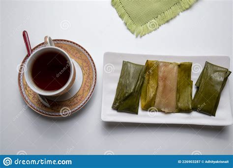 Lemet, Indonesian Traditional Food, with a Tea Stock Image - Image of ceramic, steamed: 226903287