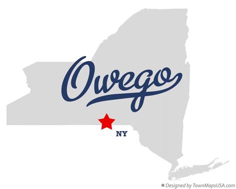 Map of Owego, NY, New York