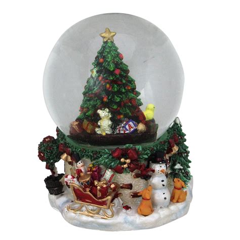 7" Musical Christmas Tree and Presents Snow Globe - Walmart.com - Walmart.com