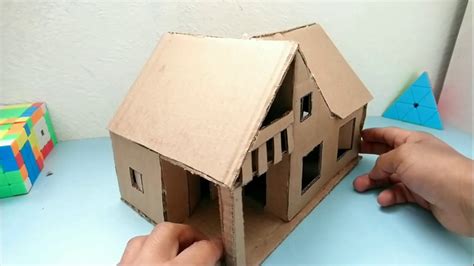 como hacer una casa de carton de 2 pisos (cardboard) - YouTube