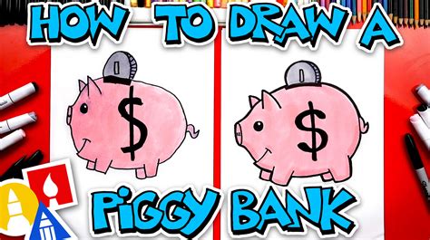 How To Draw A Piggy Bank - Art For Kids Hub