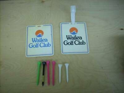 2 Vintage Rare Wailea Golf Club Golf Bag Tags - Maui... | Golf bag tags ...