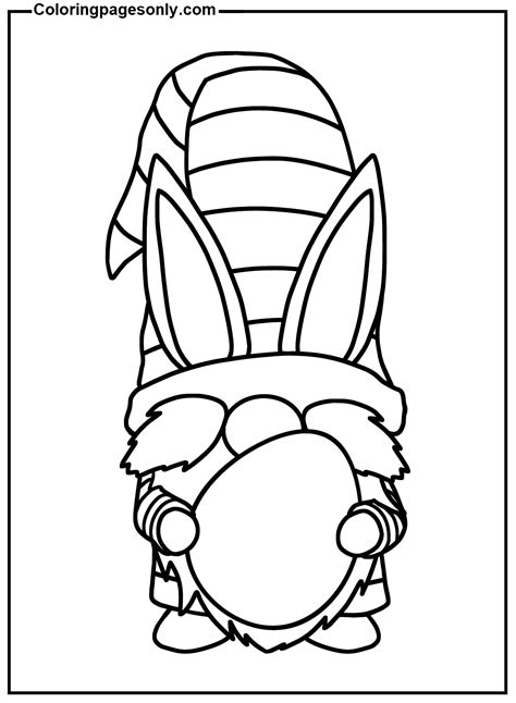 Easter Gnome Day Coloring Page - Free Printable Coloring Pages