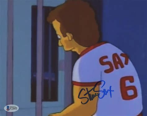 Steve Sax Signed "The Simpsons" 8x10 Photo (Beckett COA) | Pristine Auction