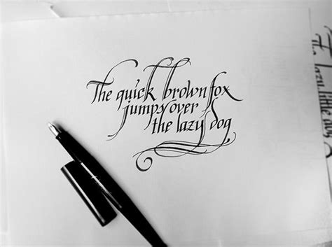 The 'Quick brown fox' #Calligraphy project by Orion Champadiyil Jose ...