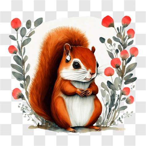 Download Adorable Red Squirrel in a Natural Habitat PNG Online ...