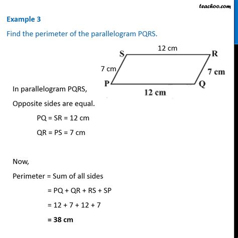 Perimeter Of A Parallelogram Formula