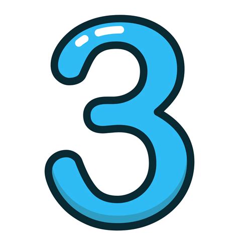 Blue, number, numbers, study, three icon - Free download