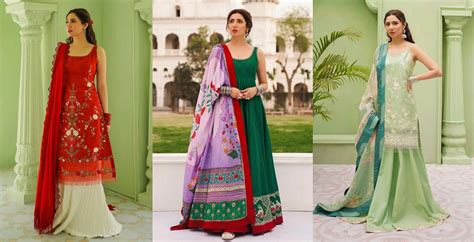 Latest Zaha Lawn Dresses Collection 2023 by Khadija Shah - StylesGap.com