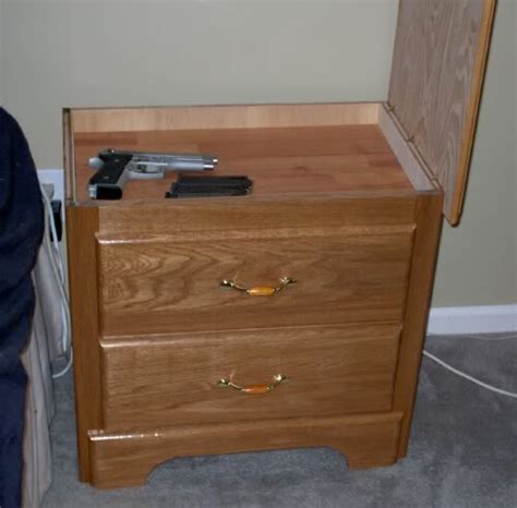 Wood Work Build Nightstand Hidden Compartment PDF Plans