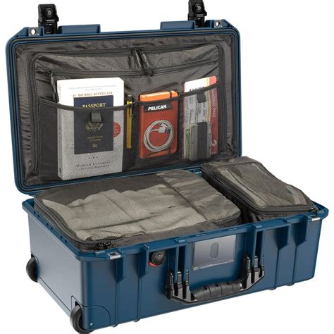 Pelican 1535TRVL Wheeled Carry-On Air Travel Case with Lid Organizer ...