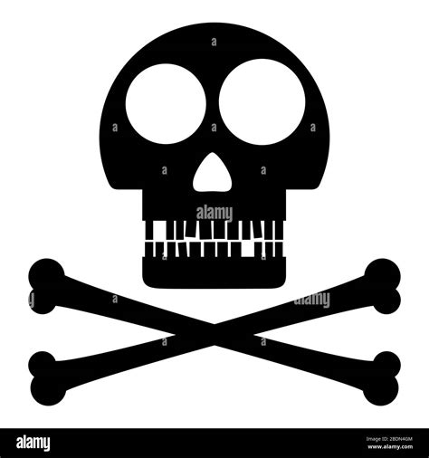 Skull illustration - pirate flag Stock Photo - Alamy