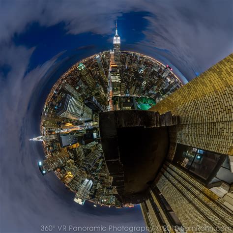 Manhattan Skyline, Night :: 360° Panorama :: Sam Rohn 360° Photography