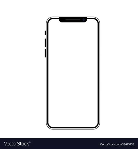 Smart phone drawing isolated transparent Vector Image