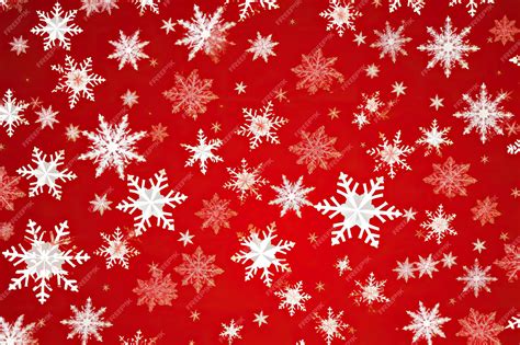 Premium AI Image | Snowflakes on red background Christmas background