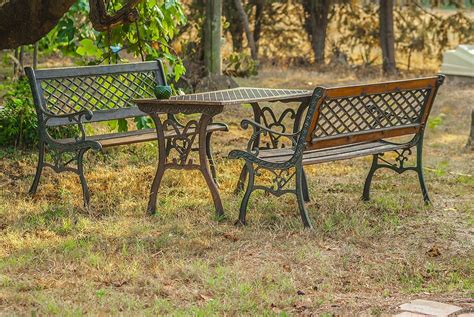 Free photo: Table And Benches, Garden Furniture - Free Image on Pixabay - 856200