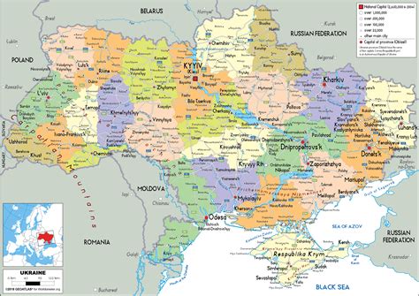 Ukraine Map Ukraine Ukraine Karte Carte De L Ukraine Mapa De | My XXX Hot Girl