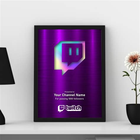 Twitch awards Streamer Follower Award Plaque Holographic | Etsy