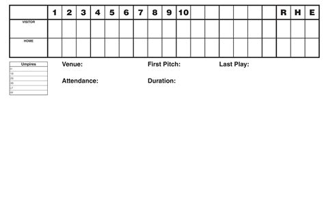 30+ Printable Baseball Scoresheet / Scorecard Templates ᐅ Template Lab