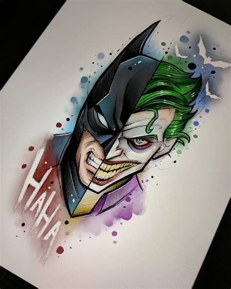 BATMAN E CORINGA | Joker drawings, Drawings, Cool drawings