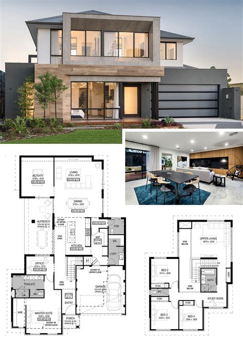 Modern House Design And Floor Plan Two Storey House Plans, 2 Storey ...