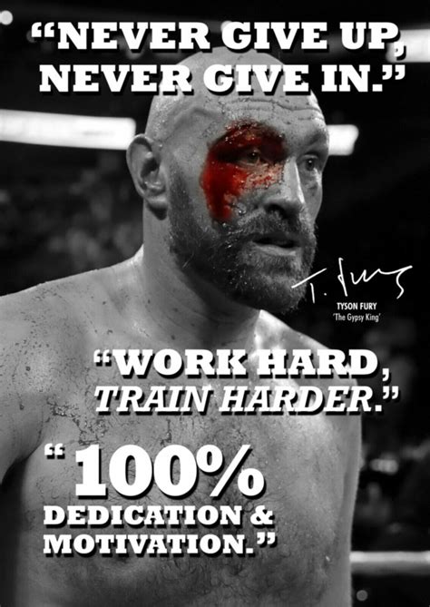 Tyson Fury Poster - Gypsy King motivational boxing quotes #2 - Print ...